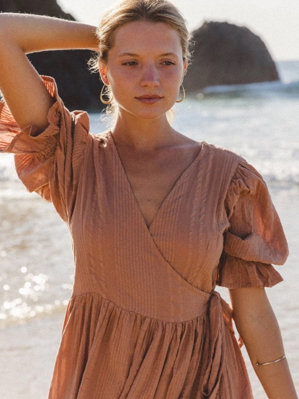 Daughters of India Uma Maxi Dress - Clay